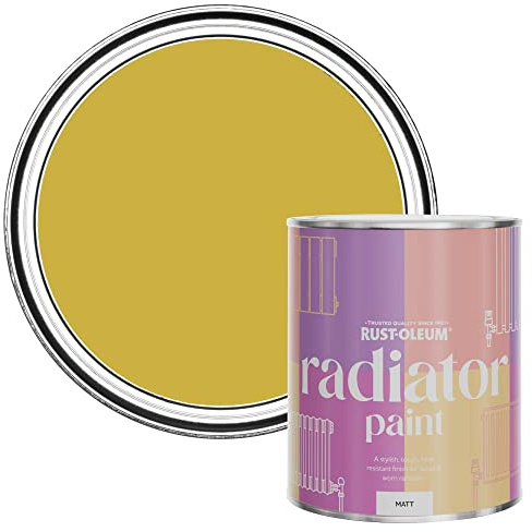 Rust-Oleum Yellow Radiator Paint in Matt Finish - Lemon Sorbet 750ml