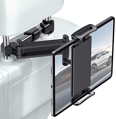 NEOVSUNY Tablet Halterung Auto, Tablethalterungen Auto, Ausziehbare KFZ Tablet Halter Kopfstütze,Universal Tablet Kopfstützenhalter für iPad iPhone Serie/Samsung Galaxy Tabs/Switch 4,7-13 Zoll Geräte