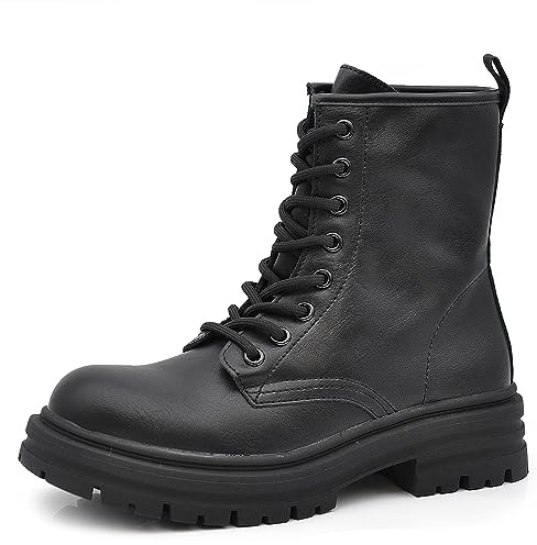 IF FASHION Stivali Stivaletti Anfibi Scarpe da Donna Con Platform Zip 6004