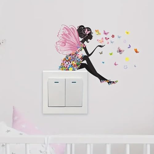 Wandtattoo Aufkleber Fee Prinzessin Kinderzimmer (Flügel)