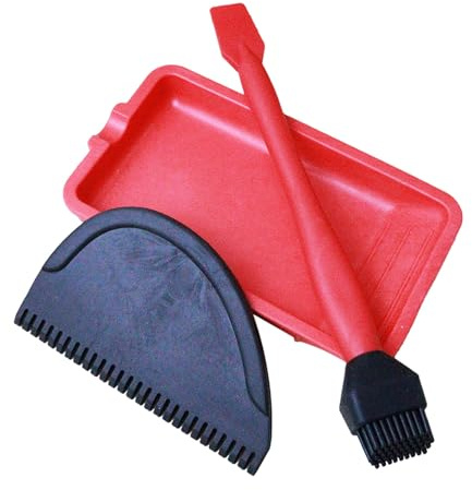 3 Holzleim Applikator Set, Leimpinsel Holzleim Silikon mit Klebe Tablett und Klebekamm, Leimverteiler Kleber Applikator Klebepinsel Werkzeug für Kunst, Handwerk, Holzbearbeitung und Klebeprojekte