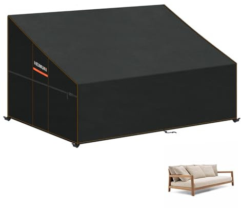 HEIMUNI Funda Sofa Exterior Impermeable, Fundas para Sofa 2 Plazas Fundas Muebles Jardin Exterior Impermeable Funda Protectora para Sofa de Jardín 420D Tela Oxford Anti-UV 178x99x80/40cm