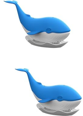 PHENOFICE 2pcs Silicone Tea Strainer Siveve Tea Accessories TSP Capacity Reusable Infuser Lovely Whale Shape Easy to Clean Safe for Making