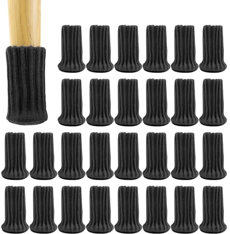 28 Pieces Knitted Chair Covers, Garden Chair Leg Protectors, Chair Leg Caps, Anti-Slip Chair Leg Covers, Felt Chair Leg Caps, Furniture Leg Socks
