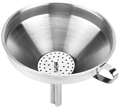 Entonnoir En Acier Inoxydable Avec Filtre, Entonnoirs De Cuisine Avec Passoire, Entonnoir À Huile, Petit Filtre À Entonnoir Pour Bocaux, Jus, Liquides, Bouteilles