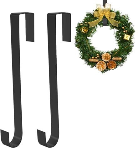 XZSKD 2 Pcs Door Wreath Hanger - Christmas Wreath Hook for Home Office Wall Wedding Display
