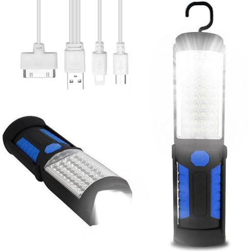 LED Arbeitsleuchte Werkstattlampe, Taschenlampe Werkstatt Handlampe Inspektionsleuchten mit Magnet uend Haken Werkstatt Handlampe mit Magnet und Haken für Auto Reparatur Camping Notfall