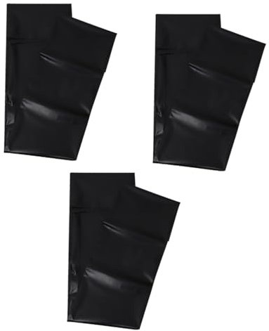3 Stück robuste schwarze Planen, Schwimmbad-Planen, wasserdichte Teichfolie für Fischteiche, Wasserfunktionen, flexibles HDPE-Material, Unterlage im Lieferumfang enthalten