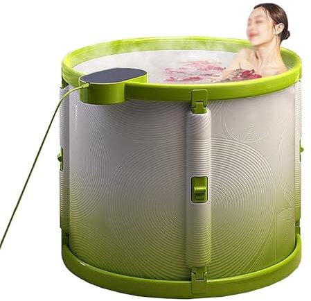 Bañera Plegable Adulto para Ducha Bañera Adulto Portatil Bañera Exterior Bañeras Exentas Bañera Independiente Bañera Adulto con Calentador (70 * 66cm/80 * 70cm)(80 * 80 * 70cm)