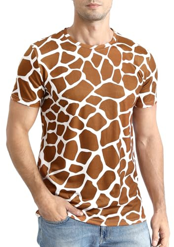 COSAVOROCK T-Shirts Imprimée Animal à Manches Courtes Casual Tee Shirt pour Homme