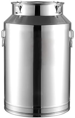 HPTHLY 5-100L Milk Bucket, 201 Stainless Steel Milk Can Milk Barrel Wine Pail Tea Canister Tote Jug With Sealed Lid And Carry Handle For Liquid Storage, 42L,5L