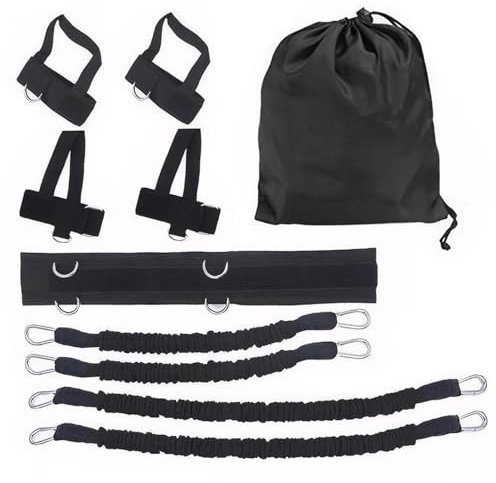 10 st/set boxningsmotståndsband justerbar midjerem motståndsband set män, med förvaringsväska latex boxningsutrustning för agilitys motståndsträning, motståndsband set män