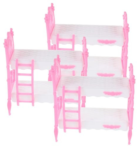 ibasenice 1satz Mini Möbel Für Puppenhaus Teiliges Spielzeug Zubehör Mit Doppelstockbett Zufällige Farbwahl Realistisches Miniatur Schlafzimmer Accessoire