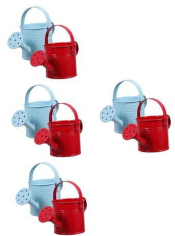 Milisten 8piezas Regadera De Hierro para Plantas De Regaderas Portátiles Rojo y Azul para Jardín y