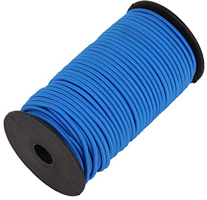 Cuerda elástica azul de 4 mm, 25 metros, cuerda elástica y duradera para kayaks, postes de tienda de campaña, mochilas, proyectos de manualidades, costura, canotaje, ciclismo y uso al aire libre