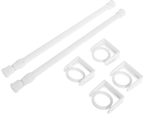 JECOMPRIS 2piezas Toallero Extensible Sin Taladrar Ajustable Colgador De Pared Para Baño y Cocina