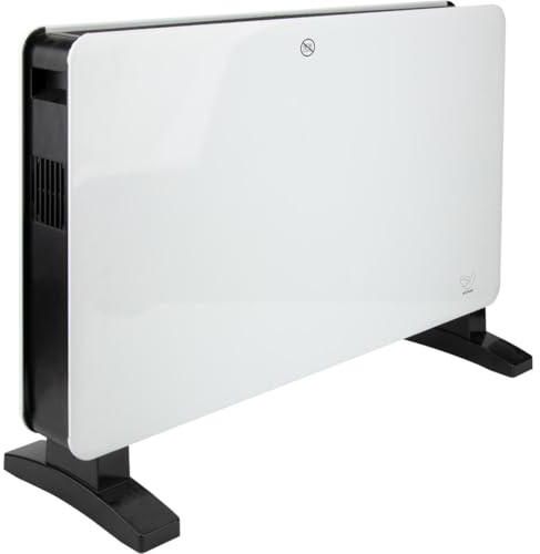 VOLTMAN, Radiador móvil Turbo Jetwarm de 2000 W, Potente calentador adicional, 4 modos, Termostato electrónico, Temporizador, Diseño blanco/negro, Fácil de mover