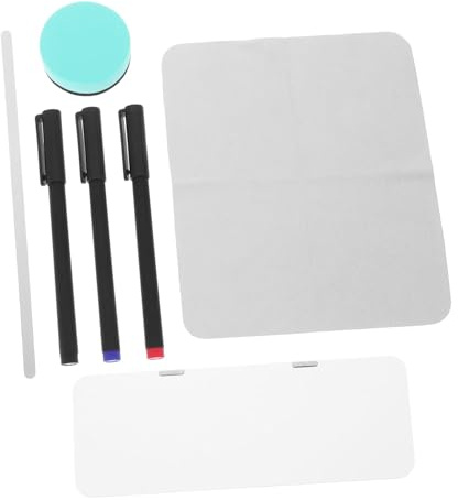 ELAYARD Tablero de Notas Transparente para Monitor con Magnética Pizarra Blanca con Rotuladores de Colores y Borrador Soporte para Mensajes y Recordatorios Pantalla de Ordenador