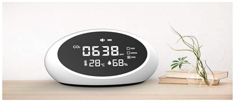 Rilevatore di gas, Rilevatore di anidride carbonica for uso domestico Strumento misurazione della concentrazione CO2 per lavoro, casa