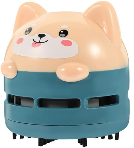 FRCOLOR Mini Aspirateur de Bureau USB Rechargeable, Puissant et Portable, Nettoyant Clavier et Écran, Aspirateur de Table Compact Maison Bureau, Collecteur de Poussière Pratique