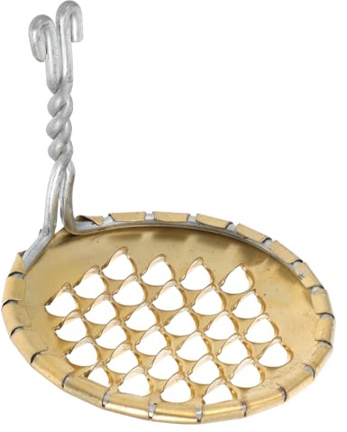 MOLUCKFU Grattoir à Gelée en Acier Inoxydable 1 Pièce, Outil Cuisine Compact en Cuivre Fines Perforations, Accessoire Professionnel pour Racler et Nettoyer Gelée Maison, Ustensile Pratique