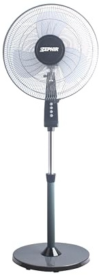 Zephir, Ventilatore a piantana, Oscillazione laterale automatica, 3 velocità, pala 40cm, Altezza regolabile max.133cm, Finiture lucide, Silenzioso, Potenza 45W (Ricondizionato)