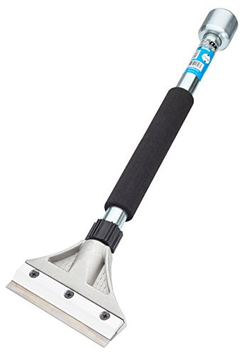 OX Pro Heavy Duty Scraper 5/127mm, 18 handle & Hammer End | Chrome-plated steel handle, cushion grip, solid steel hammer end cap, replaceable blades, 127 mm wide