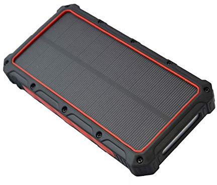 MYYING ELE Solar Wireless Power Bank 20000mAh Portable Quick Charger External Battery Pack with Dual Input and LED Flashlight Compatible iPhone XS/XR/XS Max/8/8 Plus and More, Black