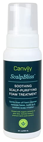 Canviiy ScalpBliss Soothing Scalp-Purifying Foam Treatment to Clear Flakes, Product Build Up, and Soothe Scalp Irritation,