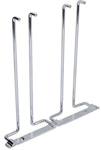 Stainless Steel 2 Rows Storage Shelf, Metal Wine Glasses Holder, Wine Glass Rack, for The Cabinet Bar,Kitchen