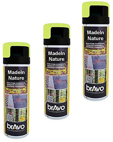 Bombolette di vernice, spray speciale per marcatura e tracciatura permanente, 500 ml, confezione da 6, trattore giallo fluo)