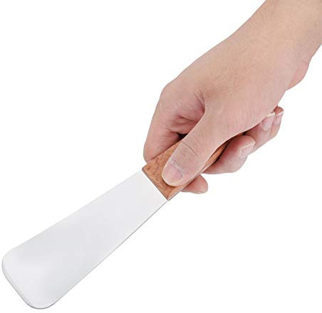 Ice Cream Scoop Spade Shovel Ice Cream Spoon Stainless Steel Ice Cream Scooper Spade with Wooden Handle for Dessert Butter