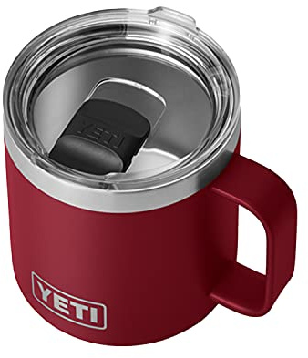 YETI Rambler 14 oz Mug, Vacuum Insulated, Stainless Steel with MagSlider Lid, Harvest Red