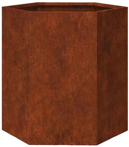 vidaXL Jardinera de Acero corten Oxidado 40x40x45 cm, Maceta, arriate Elevado, Soporte para macetas, macetero, bancal Elevado, Soporte para Plantas