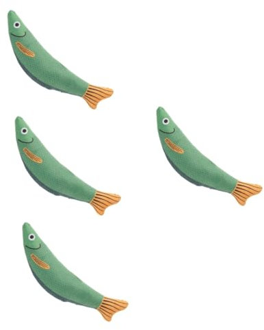 minkissy Plüschtier 4 Stück Kauspielzeug Für Katzen Süßes Katzenkissen Fisch Für Katzen Spielzeuge Katzenminze Interaktives Katzenspielzeug Spielzeug Fisch Kauen Beißende Katze Plüsch