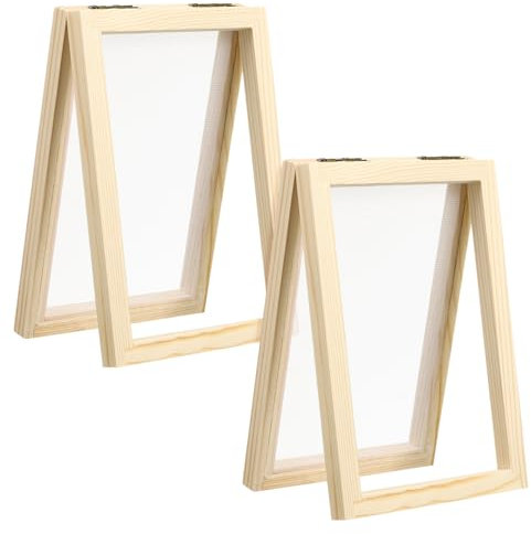 BELLIFFY 2stücke Holzrahmen Für Papierherstellung DIY Form Bastelrahmen Papierherstellungsrahmen Papierherstellungssieb Bastelwerkzeug