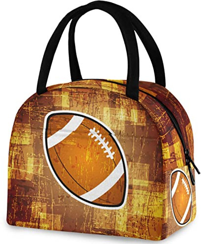 Lunch Bag Retro Board American Football Tote Cool Bag Waterproof Tote Bag Storage Lunch Tote for Woman, for Beach, Kids, Picnic