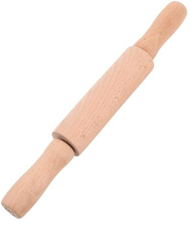 COSMEVIVI Wooden Rolling Pin for Boy Girl Mini Baking Craft Boys and Girls Home Holiday Decorative Tool