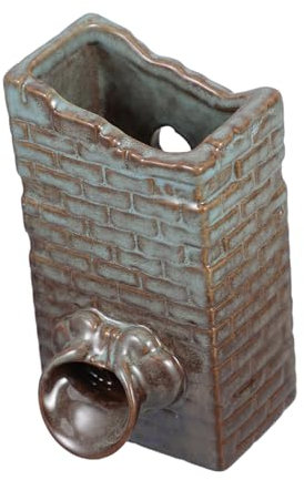 BESPORTBLE Beruhigender Keramik-brunnenglas Fischtank- Kleiner Wasserfallbrunnen Für Den Innengarten