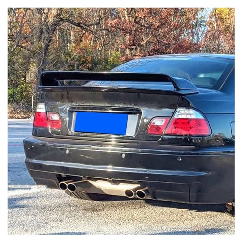 Heckspoiler Lippe Für 3er E46 Heckspoiler 1998-2006 Jahr ABS Schwarz Spoiler Limousine Kohlefaser Heckflügel Autozubehör Dachspoiler(Unpainted Primer)