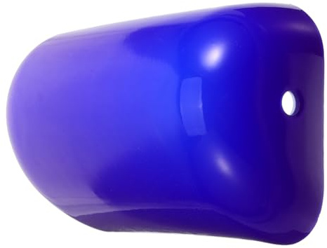 KONTONTY Vintage Glass Bankers Lampshade Ersatzglas für Schreibtischlampe Blaue Lampenabdeckung im Klassischen Stil Dekorativer Lampenschirm für Retro und Modernes Wohnambiente