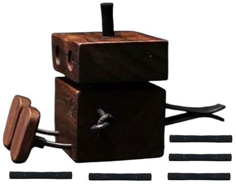 Eastuy Muñeco De Madera con Pies Móviles para Coche | Figura Decorativa con Movimiento para Coche - Decoración Divertida Activada por Movimiento para Hogar U Oficina Ventilación