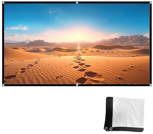 Ecran De Projection Portable Pliable Extérieur 120/150/200/250 Pouces, 16:9 4K Full HD Toile Vidéoprojecteur pour Home Cinéma Et Camping Fête, Commercial(100inch(16:9))