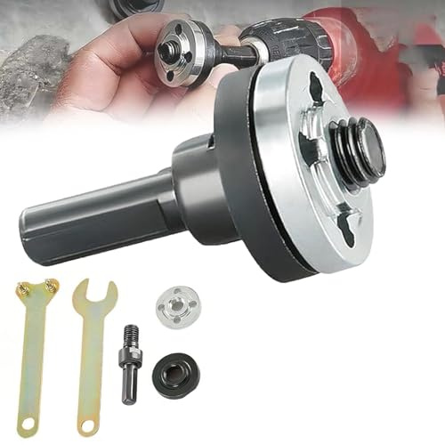 Electric Drill to Angle Grinder Adapter Kit, 10-13mm Metal Connecting Rod Set with Spanner, Drill Angle Grinder Conversion Adapter for Cutting, Polishing, and Grinding (10-13mm)
