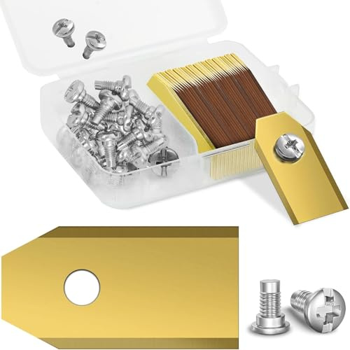 45 lames de rechange pour tondeuses à gazon, lames universelles pour tondeuses robotisées, lames de rechange, lames compatibles avec Husqvarna, Gardena, Yard Force