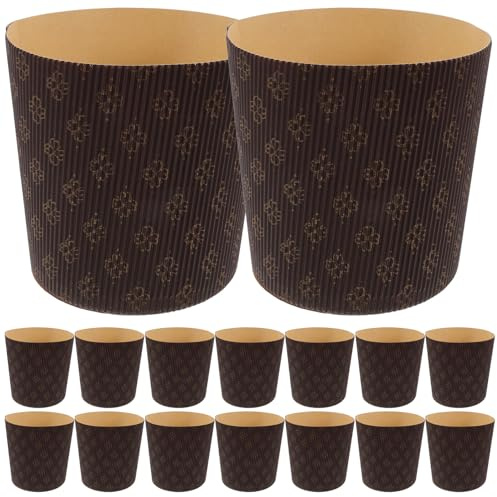 DIYEAH 25 piezas Moldes de Papel para Muffins y Cupcakes Resistentes la Grasa para Hornear Panettone Magdalenas Mini Tartas y Dulces Uso Versátil Pastelería y Celebraciones