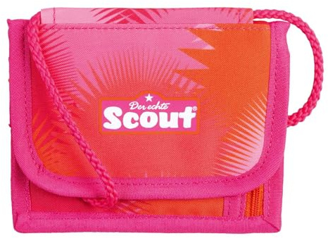 Undercover Scout Brustbeutel Florida Sunset, Pink-Orange, mit Reißverschluss, Klarsichtfach und Schlüsselring, 13,5x11x1 cm