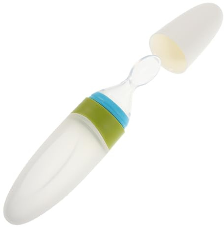 BESPORTBLE Cuillère d'alimentation en silicone pour bébé : Cuillère d'alimentation pour nouveau-né - d'appoint à embout souple pour les céréales et les purées de riz