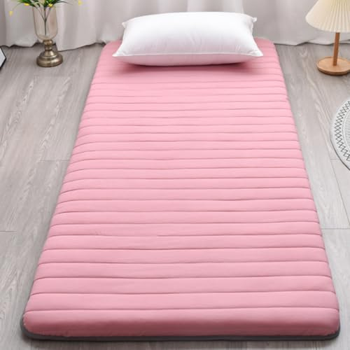 Bärbar japansk madrass enkel 5 cm tjock mjuk rullbar hopfällbar säng för hem och camping 80 x 190 cm – bekväm golvmatta