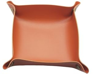 LPATEBCVU Vassoio In Pelle Vassoio pieghevole in pelle da 20 cm/7,87 pollici for tabacco, vassoio for utensili pipa(Orange)